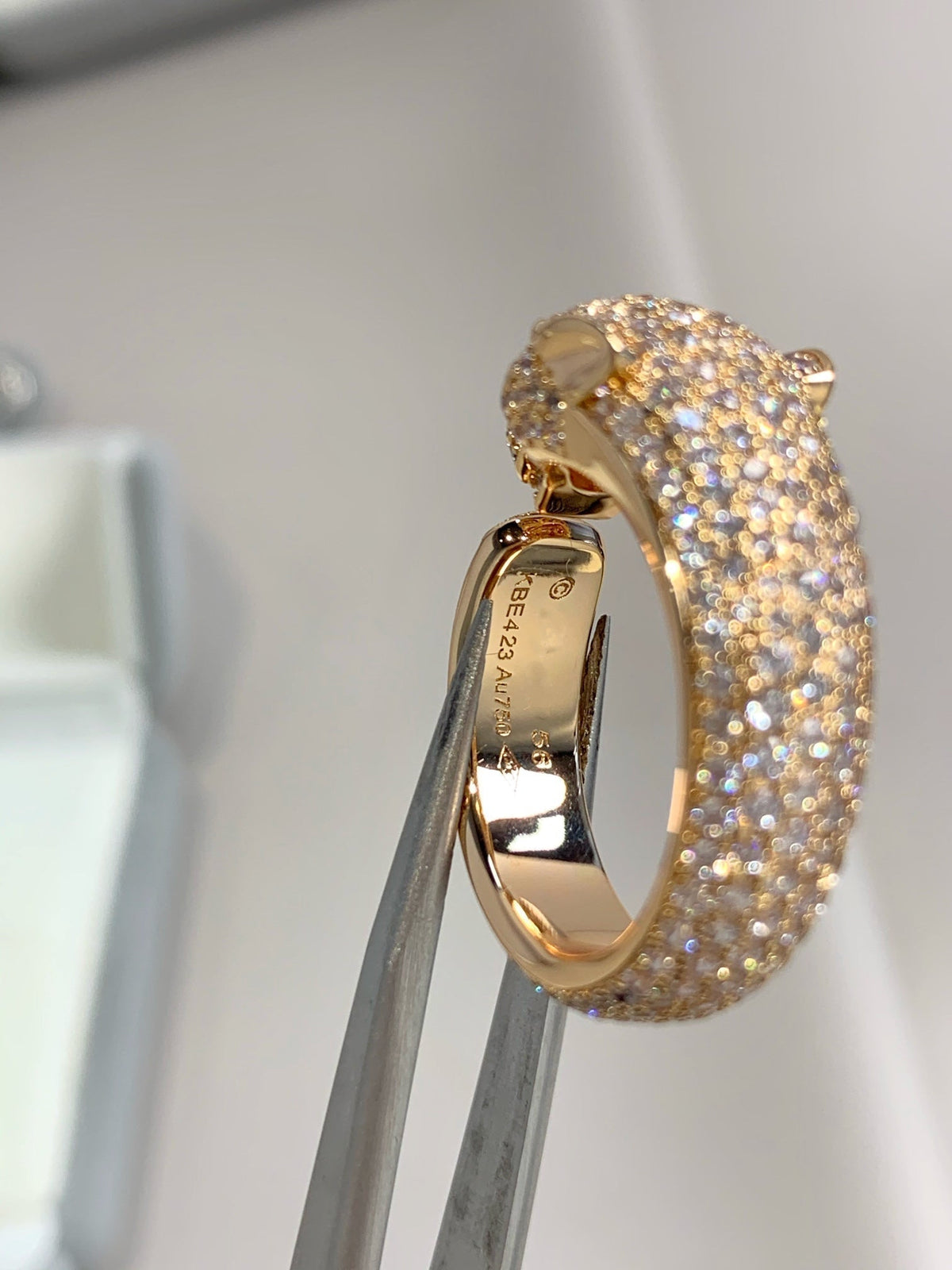 [⭐⭐JeweliWhal]PANTHERE PINK GOLD DIAMOND RING