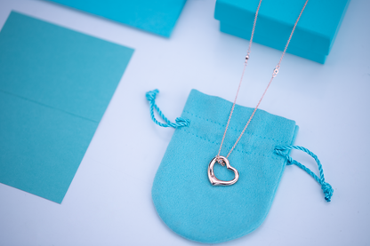 [⭐JeweliWhal]OPEN HEART PEDANT PINK GOLD NECKLACE