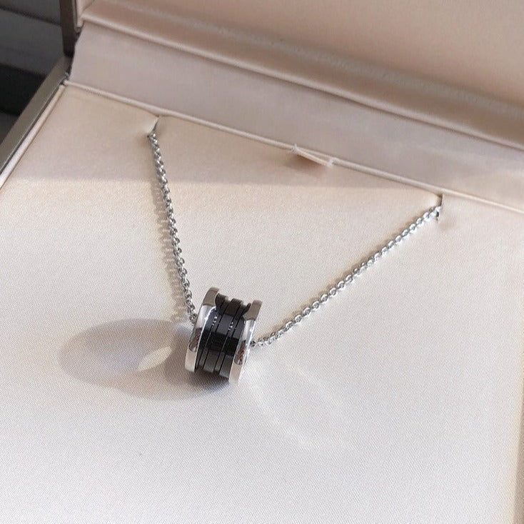 [⭐⭐JeweliWhal]ZERO 1 BLACK CERAMIC SILVER NECKLACE