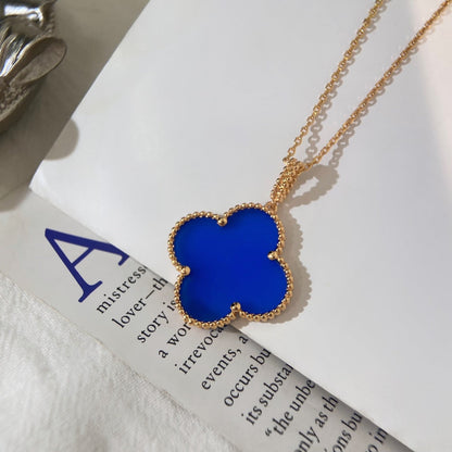[⭐⭐JeweliWhal]CLOVER 25MM NECKLACE TURQUOISE ROSE GOLD