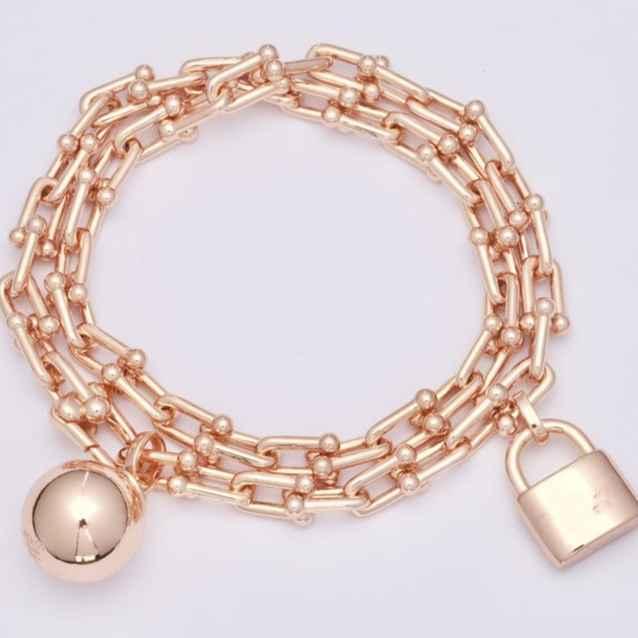[⭐JeweliWhal]HARDWEAR WRAP PINK GOLD BRACELET