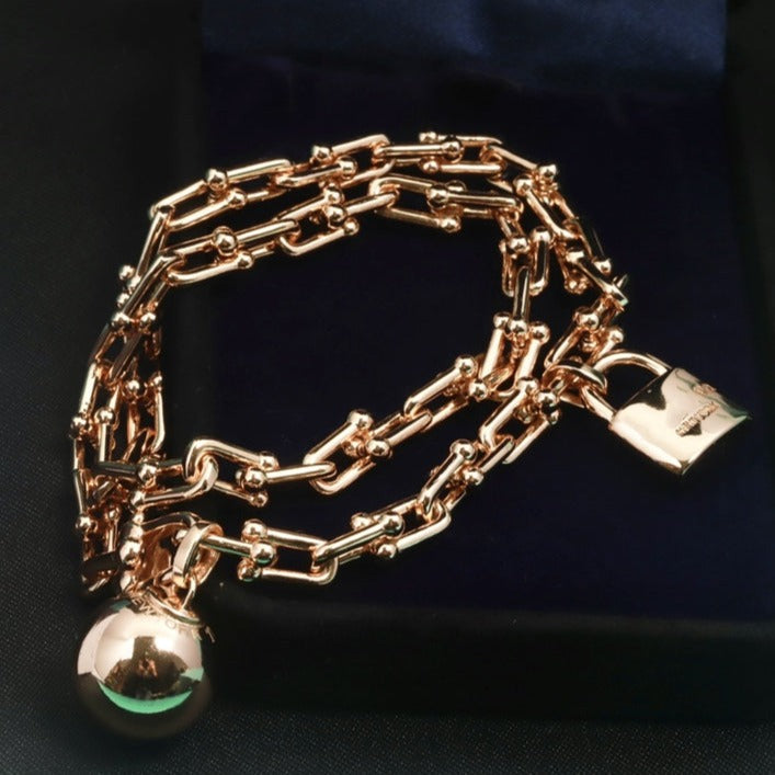 [⭐JeweliWhal]HARDWEAR WRAP PINK GOLD BRACELET