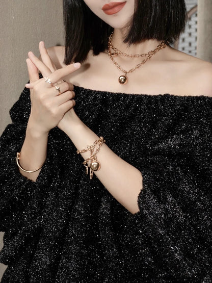 [⭐JeweliWhal]HARDWEAR PINK GOLD WRAP NECKLACE