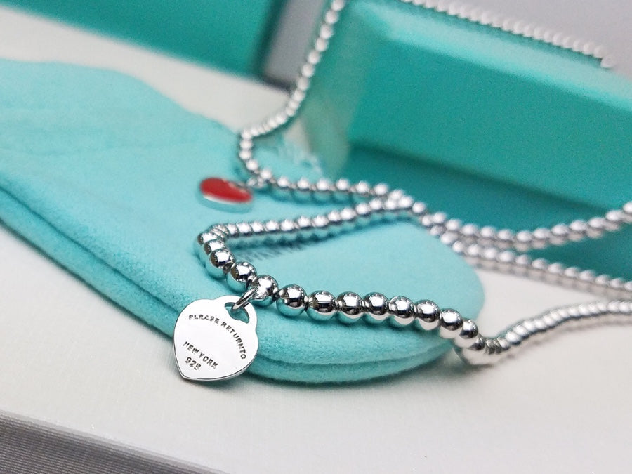[⭐JeweliWhal]HEART PEDANT SILVER BALL CHAIN NECKLACE