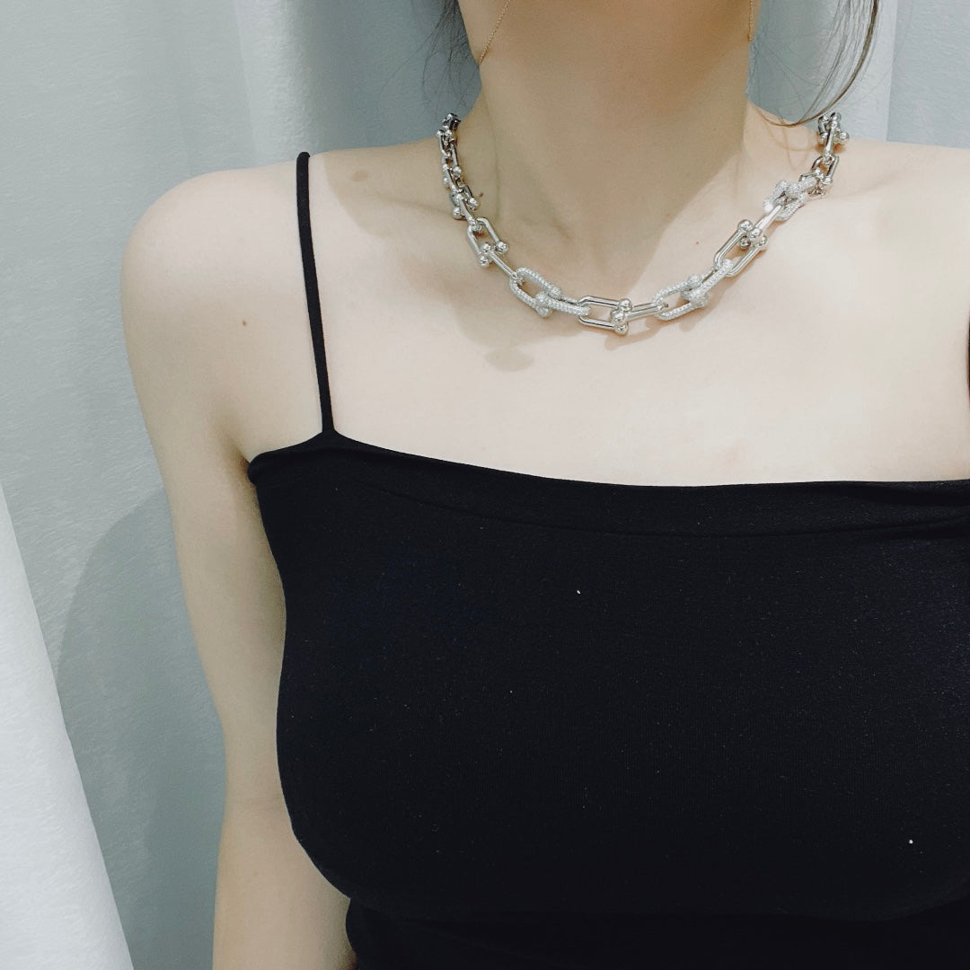 [⭐JeweliWhal]HARDWEAR NECKLACE DIAMOND PAVED