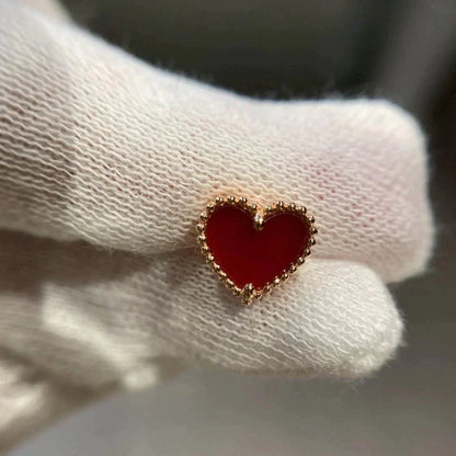 [⭐⭐JeweliWhal]HEART CARNELIAN STUD EARRINGS