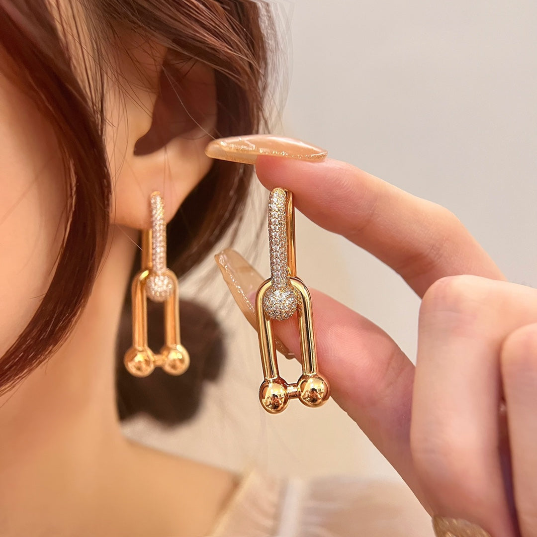 [⭐JeweliWhal]HARDWEAR DROP DIAMONDS EARRINGS