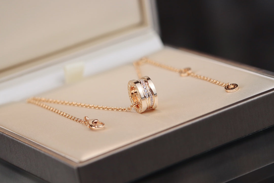 [⭐⭐JeweliWhal]ZERO 1 PINK GOLD DIAMOND NECKLACE