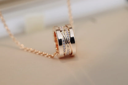 [⭐⭐JeweliWhal]ZERO 1 PINK GOLD DIAMOND NECKLACE