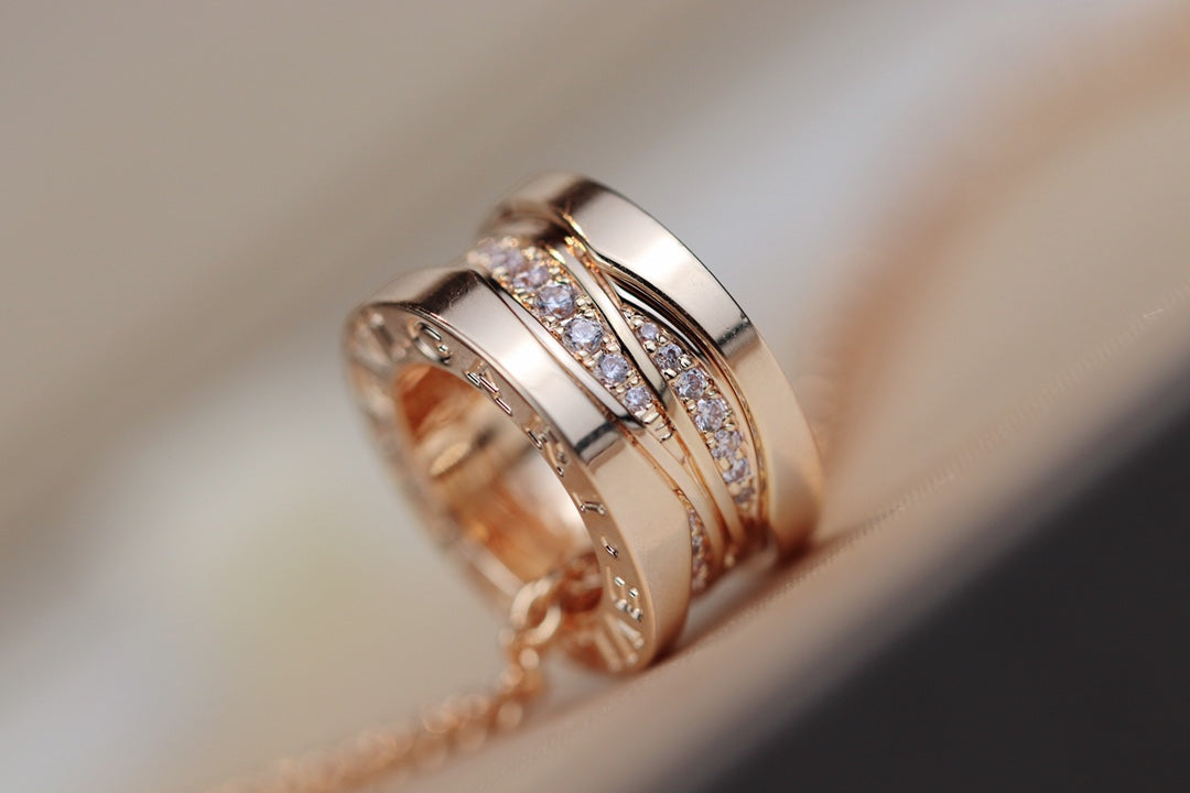 [⭐⭐JeweliWhal]ZERO 1 PINK GOLD DIAMOND NECKLACE