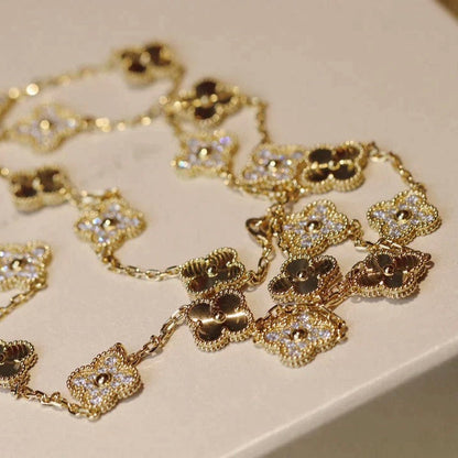 [⭐⭐JeweliWhal]CLOVER 20 MOTIFS LASER DIAMOND NECKLACE
