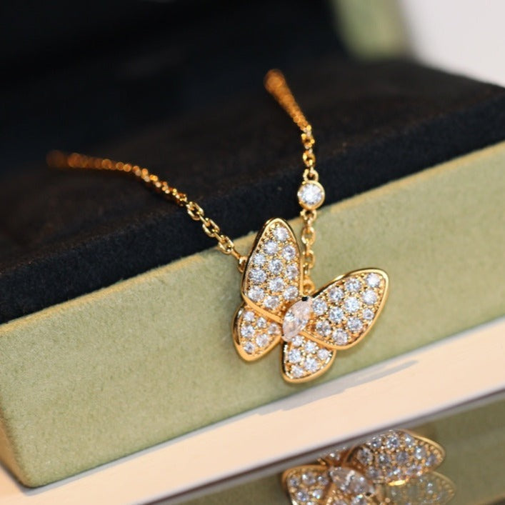 [⭐⭐JeweliWhal]BUTTERFLY DIAMOND NECKLACE