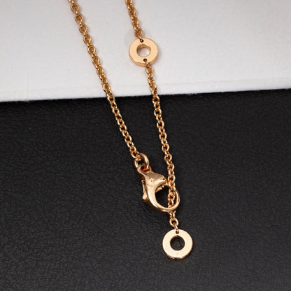 [⭐⭐JeweliWhal]ZERO 1 WHITE CERAMIC PINK GOLD DIAMOND NECKLACE