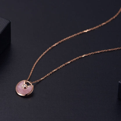 [⭐⭐JeweliWhal]AMULETTE ROSE GOLD PINK MOP NECKLACE