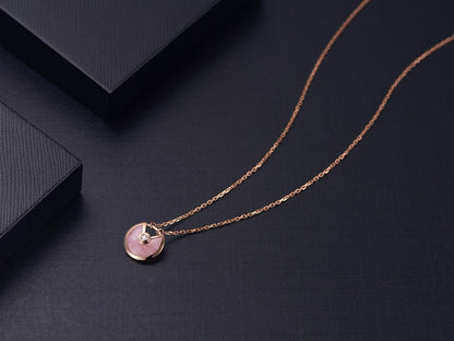 [⭐⭐JeweliWhal]AMULETTE ROSE GOLD PINK MOP NECKLACE