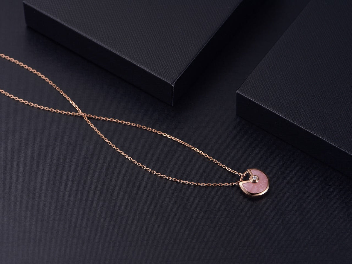 [⭐⭐JeweliWhal]AMULETTE ROSE GOLD PINK MOP NECKLACE