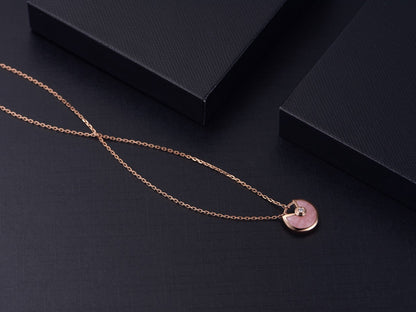 [⭐⭐JeweliWhal]AMULETTE ROSE GOLD PINK MOP NECKLACE