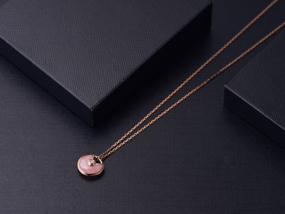 [⭐⭐JeweliWhal]AMULETTE ROSE GOLD PINK MOP NECKLACE