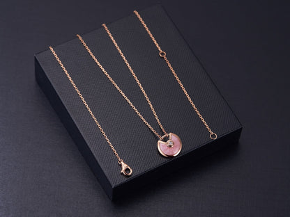 [⭐⭐JeweliWhal]AMULETTE ROSE GOLD PINK MOP NECKLACE