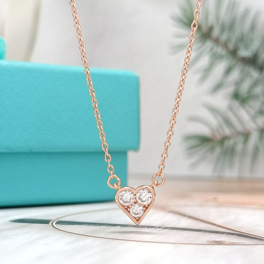 [⭐JeweliWhal]HEART 3 DIAMONDS PEDANT NECKLACE