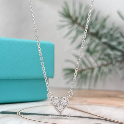 [⭐JeweliWhal]HEART 3 DIAMONDS PEDANT NECKLACE