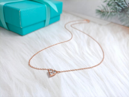 [⭐JeweliWhal]HEART 3 DIAMONDS PEDANT NECKLACE
