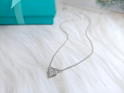 [⭐JeweliWhal]HEART 3 DIAMONDS PEDANT NECKLACE