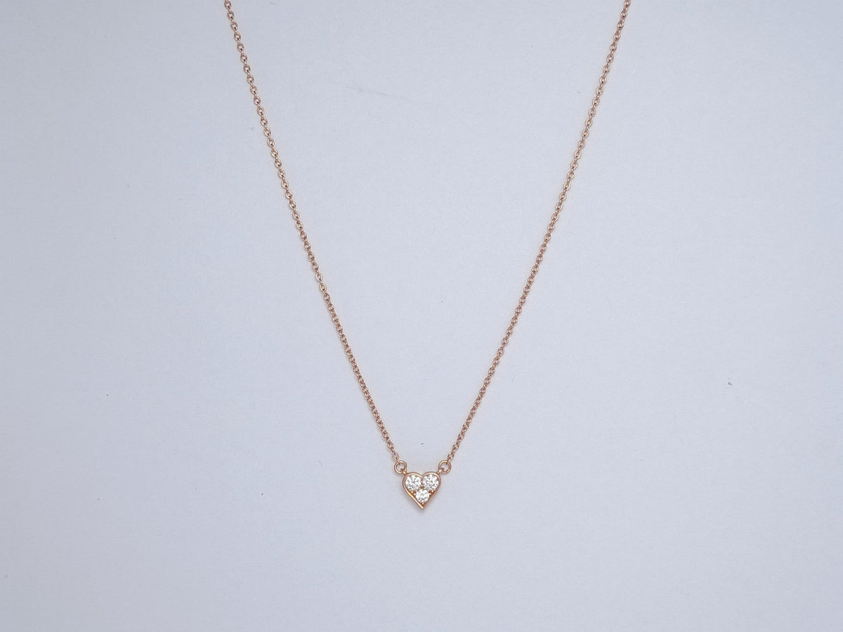 [⭐JeweliWhal]HEART 3 DIAMONDS PEDANT NECKLACE