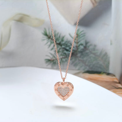 [⭐JeweliWhal]HEART DIAMONDS PEDANT NECKLACE
