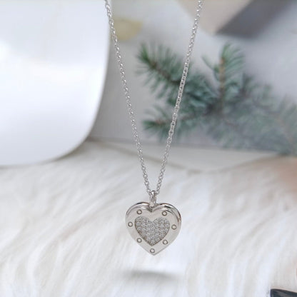 [⭐JeweliWhal]HEART DIAMONDS PEDANT NECKLACE