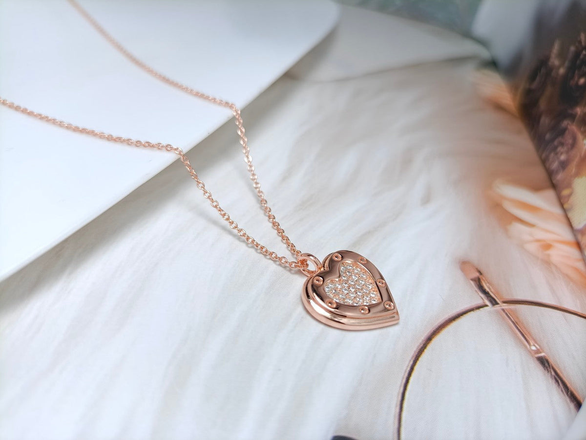 [⭐JeweliWhal]HEART DIAMONDS PEDANT NECKLACE