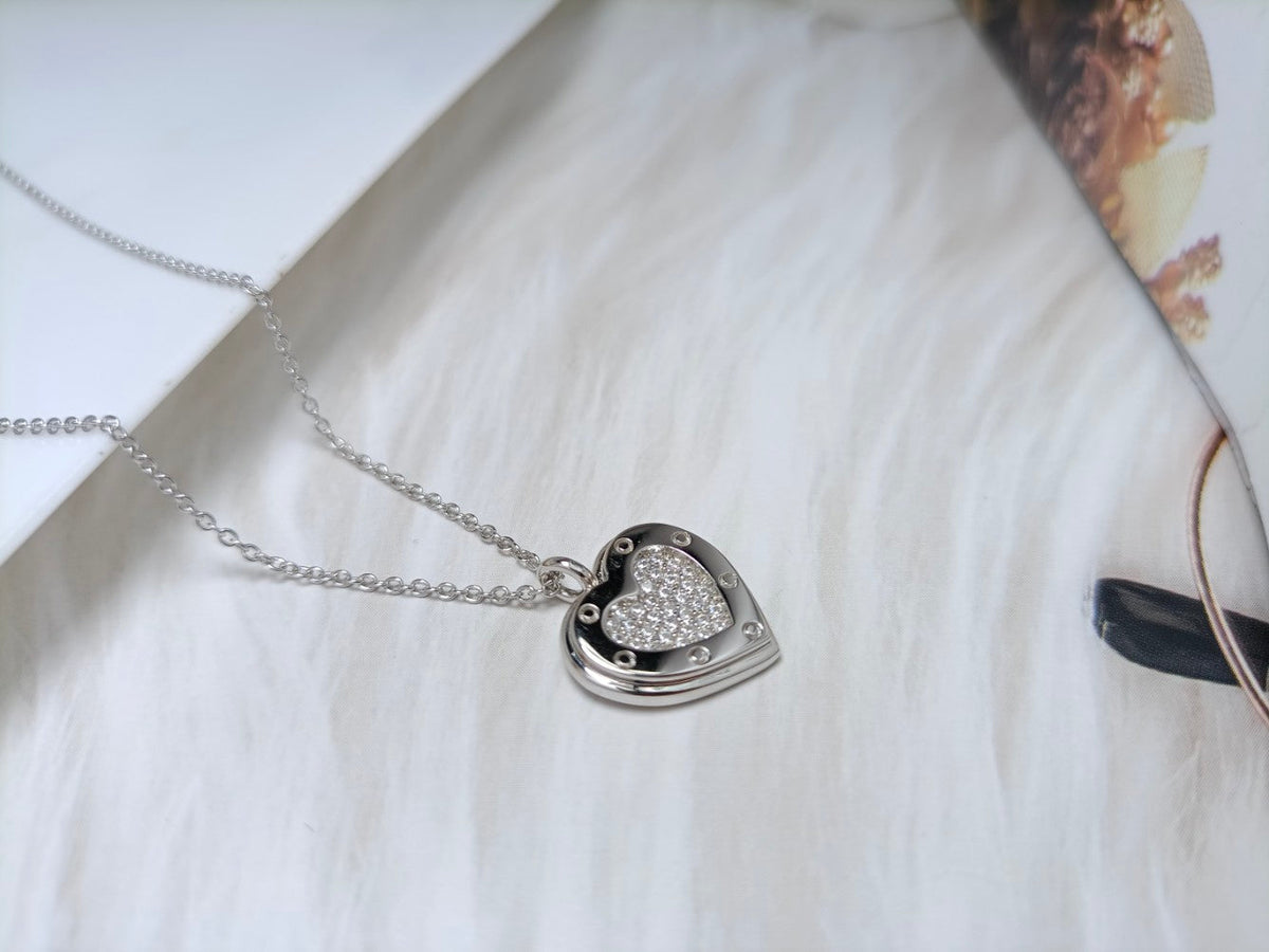[⭐JeweliWhal]HEART DIAMONDS PEDANT NECKLACE