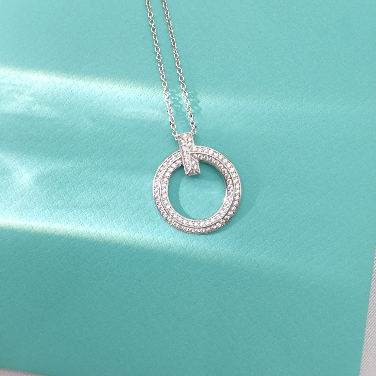 [⭐JeweliWhal]T WIRE PEDANT DIAMOND NECKLACE
