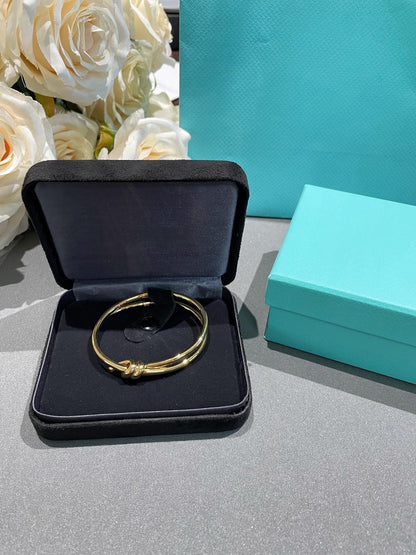 [⭐JeweliWhal]KNOT DOUBLE ROW GOLD BRACELET