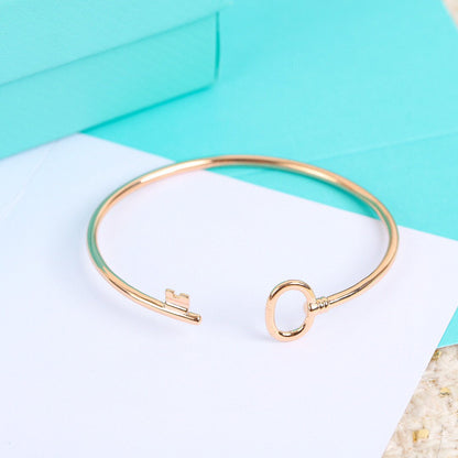 [⭐JeweliWhal]KEY WIRE OVAL BRACELET
