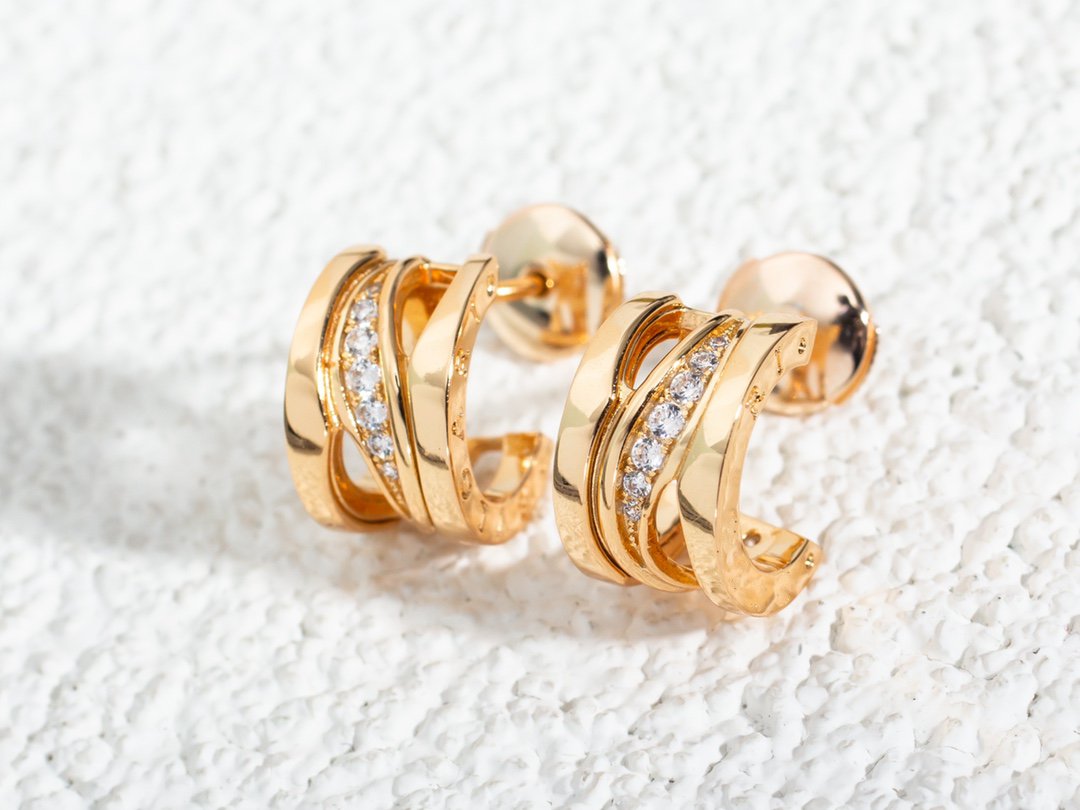 [⭐⭐JeweliWhal]ZERO 1 PINK GOLD DIAMONDS EARRINGS