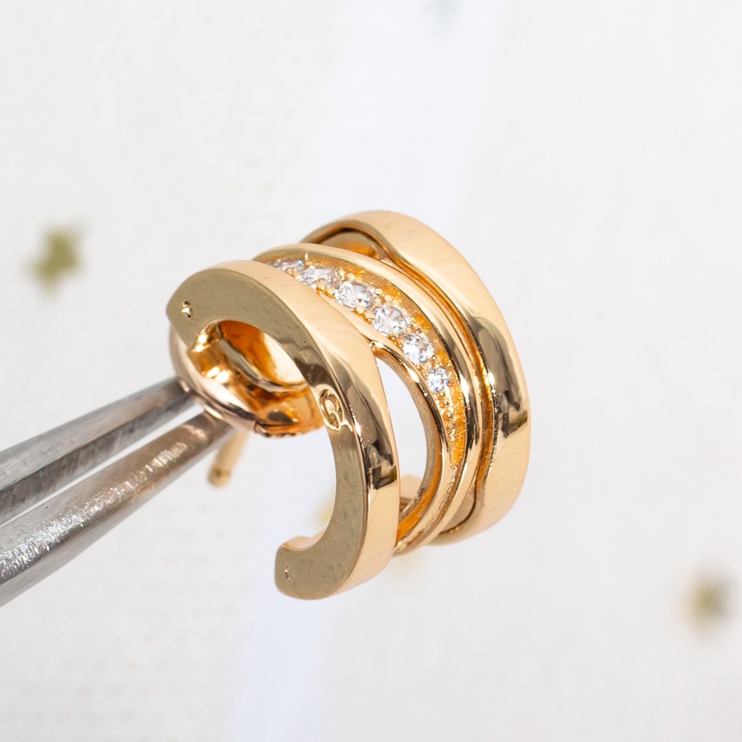 [⭐⭐JeweliWhal]ZERO 1 PINK GOLD DIAMONDS EARRINGS