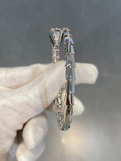 [⭐⭐JeweliWhal]SERPENTI BRACELET DIAMONDS SILVER