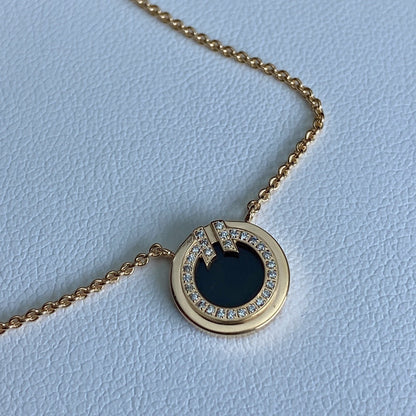 [⭐JeweliWhal]T DIAMOND CIRCLE PEDANT NECKLACE