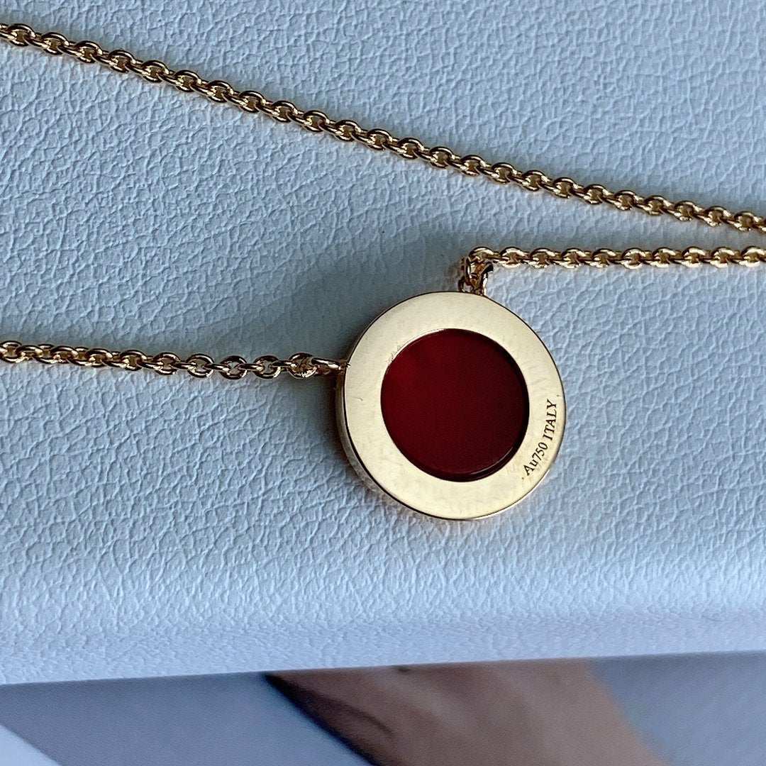 [⭐JeweliWhal]T DIAMOND CIRCLE PEDANT NECKLACE