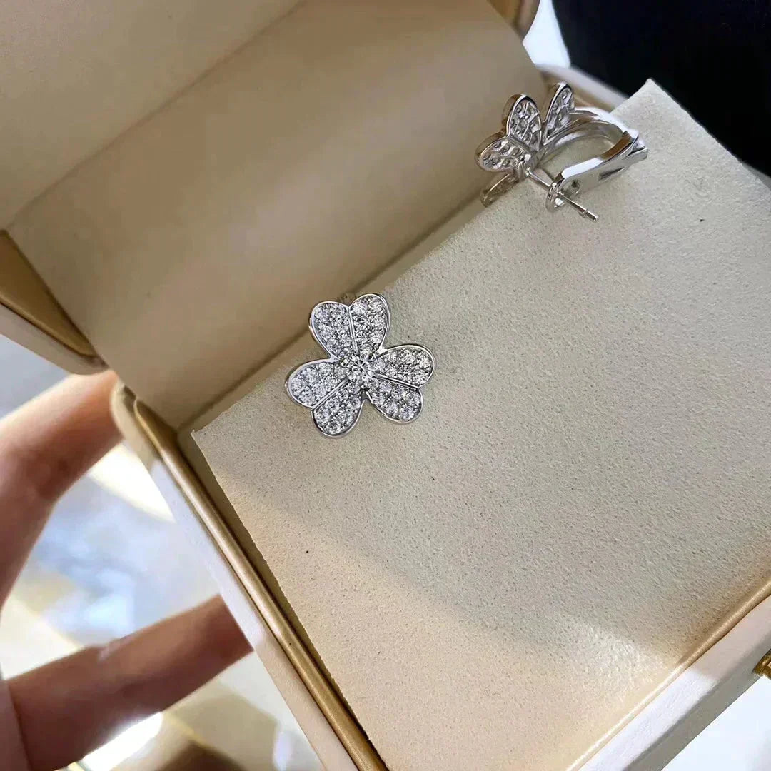 [⭐⭐JeweliWhal]CLOVER COMOS DIAMOND EARRINGS SILVER