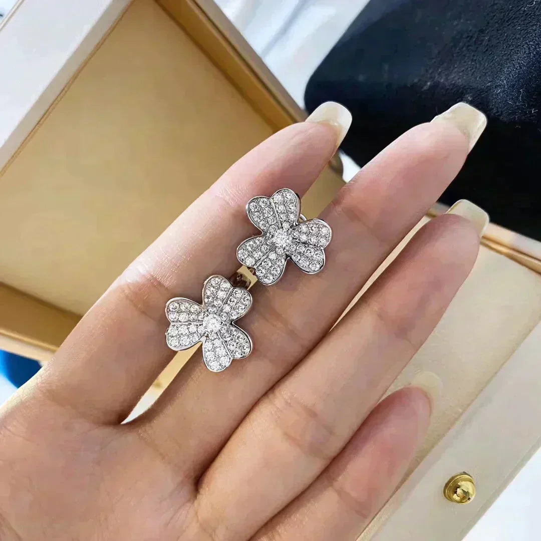 [⭐⭐JeweliWhal]CLOVER COMOS DIAMOND EARRINGS SILVER