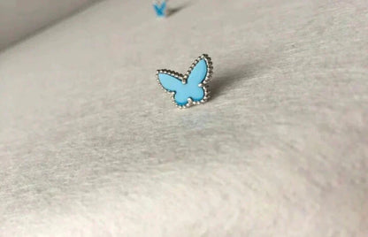 [⭐⭐JeweliWhal]BUTTERFLY TURQUOISE EARRINGS SILVER