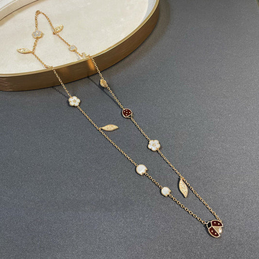 [⭐⭐JeweliWhal]LUCKY SPRING 15 MOTIFS GOLD NECKLACE