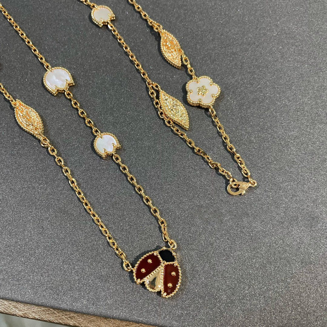 [⭐⭐JeweliWhal]LUCKY SPRING 15 MOTIFS GOLD NECKLACE