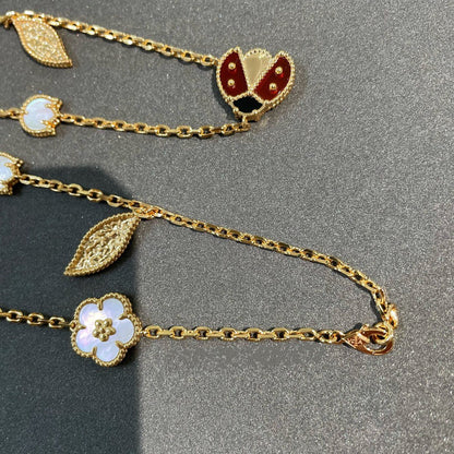 [⭐⭐JeweliWhal]LUCKY SPRING 15 MOTIFS GOLD NECKLACE