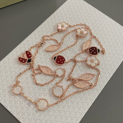 [⭐⭐JeweliWhal]LUCKY SPRING 15 MOTIFS ROSE GOLD NECKLACE