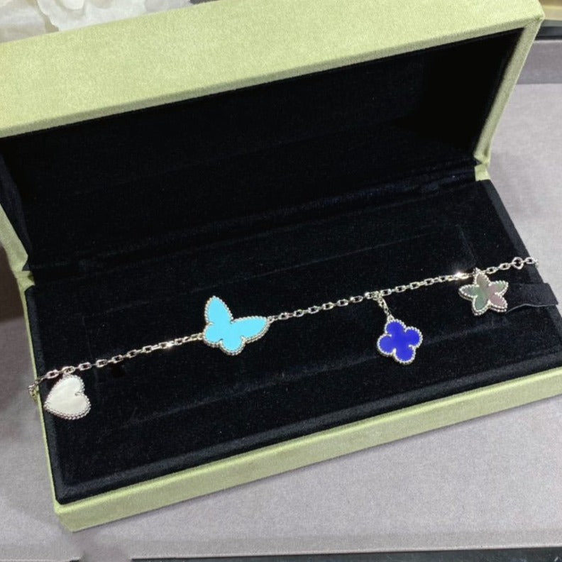[⭐⭐JeweliWhal]LUCKY SPRING SILVER BRACELET 4 MOTIF