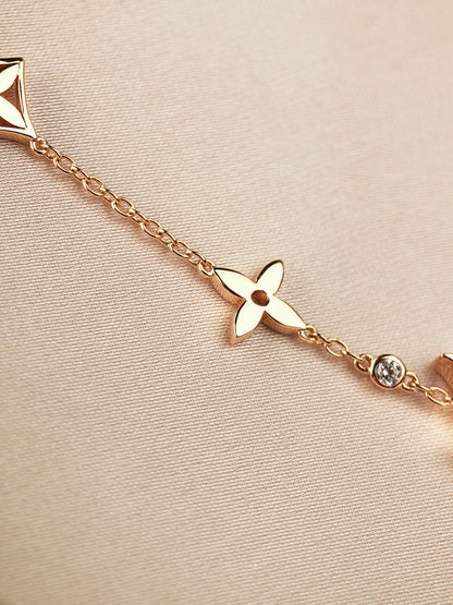 [⭐⭐JeweliWhal]STAR AND SUN 7 MOTIFS GOLD BRACELET