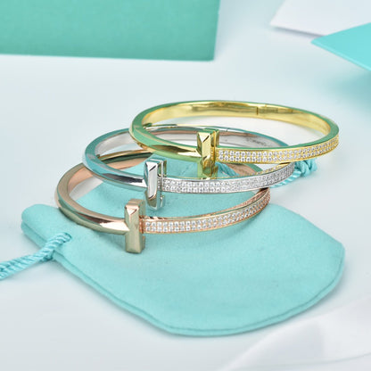 [⭐JeweliWhal]WIDE DIAMONDS HINGED BANGLE